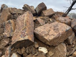 brick rock boulders